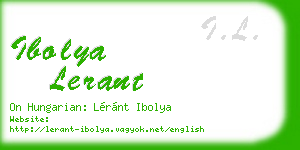 ibolya lerant business card
