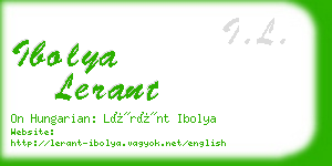 ibolya lerant business card